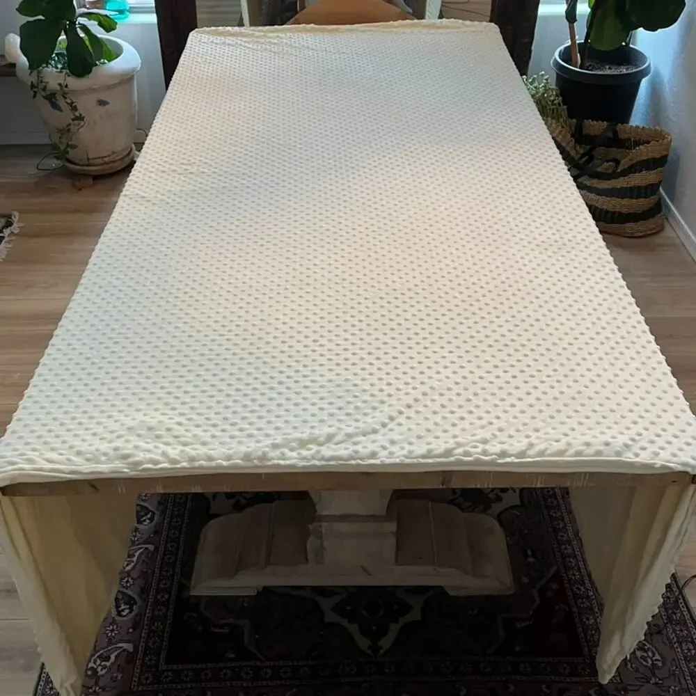 Quility Yellow Cream Weighted Blanket Cover 84 x 90 NO INSERT